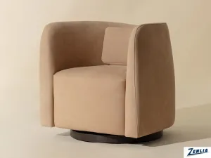 Emi Swivel Lounge Chair - Tan