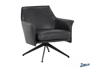 Cros Swivel Lounge Chair-Black