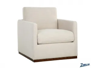 Portma Swivel Lounge Chair Linen
