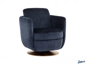 Gill Swivel Lounge Chair - Navy