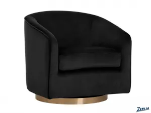 Haze Swivel Armchair -Black Sky