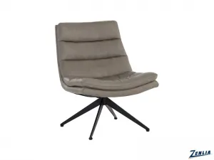 Kell Swivel Lounge Chair Stone leather