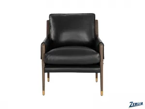 Maut Lounge Chair - Black Leather