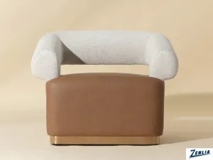 Agg Swivel Lounge Chair-Cognac