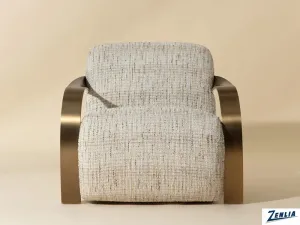 Son Lounge Chair-Antique Brass