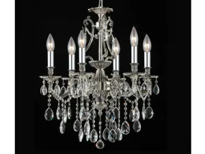 Antique Silver 6 Light Chandelier
