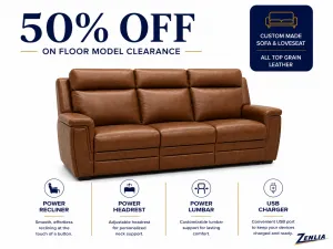 4106-5AS Power Recliner, Power Headrest & Lumbar