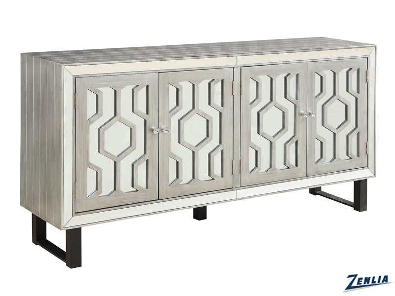 Stylish cabinet with glass doors and modern design