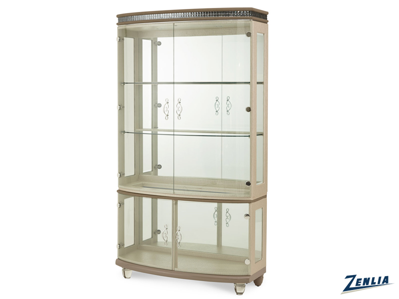 Elegant Canadian-made curio cabinet in dining room decor