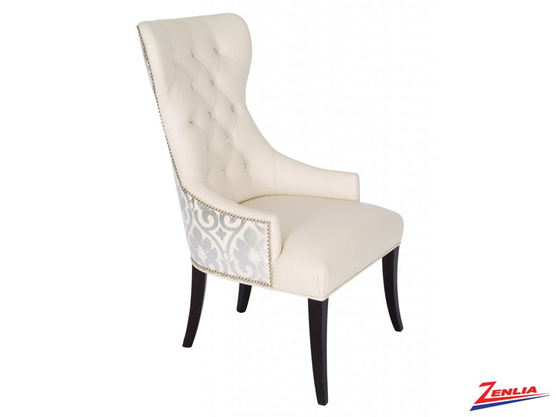 Stylish upholstered dining chair in contemporary setting