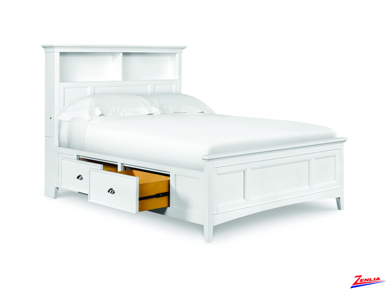 Ken Twin Bookcase Bed With Storage Rail