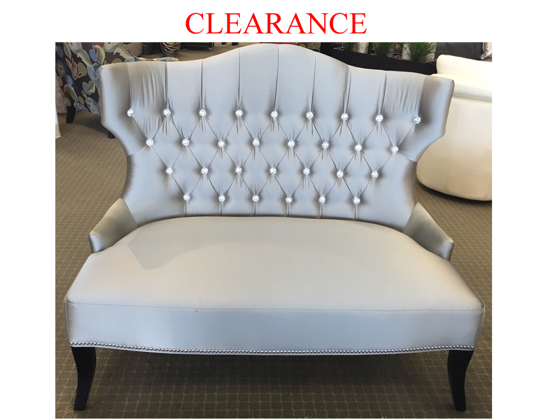 Clearance Canadian Made Settee Custom Fabric Accent Chairs Clearance Canadian Made Settee