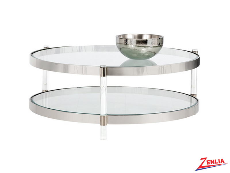 York Round Glass Coffee Table Modern Tables York Round Glass Coffee Table